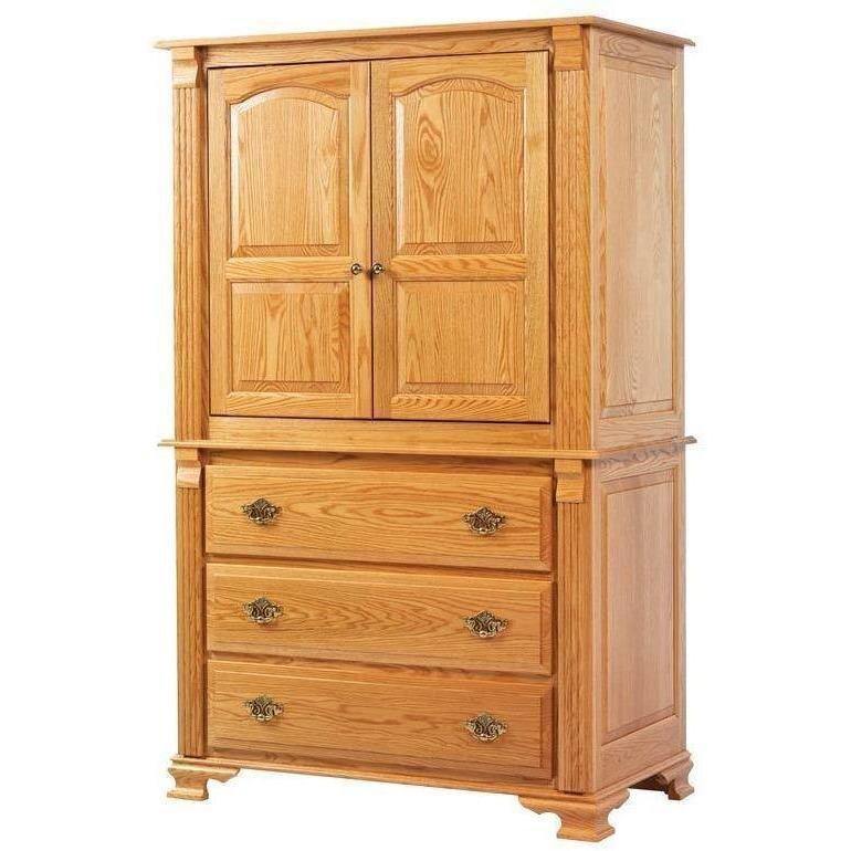 Journey's End Amish 2-Piece Entertainment Armoire - Charleston Amish Furniture