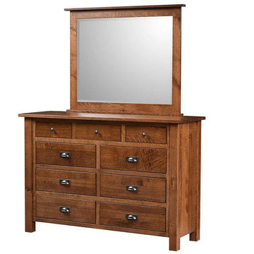 Koehler Creek Amish Dresser and Mirror - Charleston Amish Furniture
