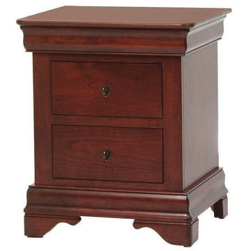 Louis Phillipe Amish 2-Drawer Nightstand - Charleston Amish Furniture