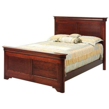 Louis Phillipe Series Amish Panel Bed - Charleston Amish Furniture