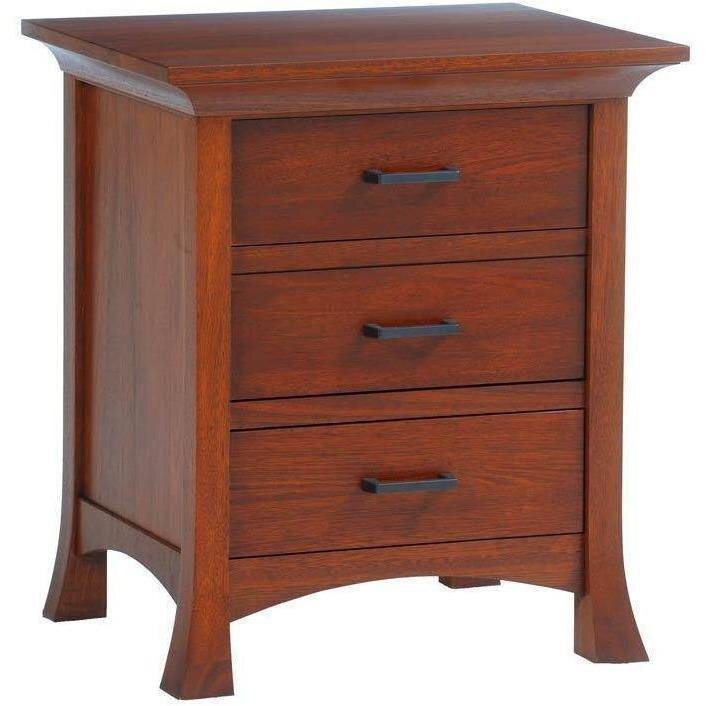 Oasis Amish 3-Drawer Nightstand - Charleston Amish Furniture