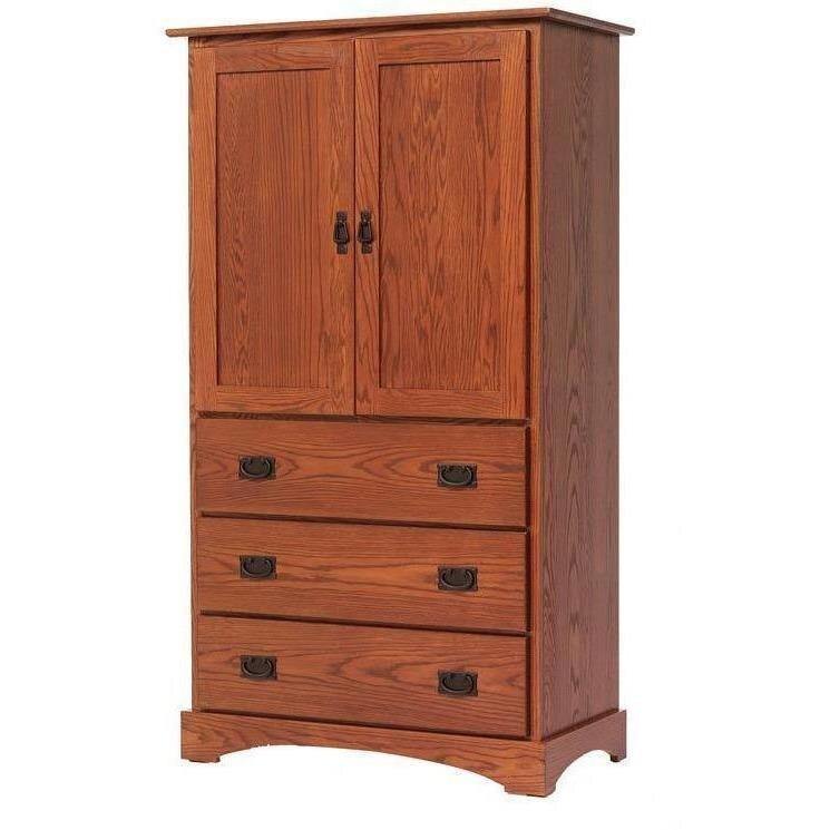 Old English Amish Armoire - Charleston Amish Furniture