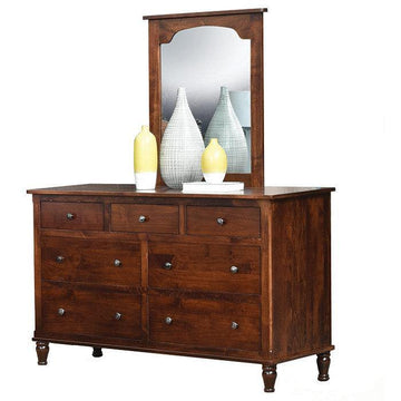 Roxanne Amish Dresser and Mirror - Charleston Amish Furniture