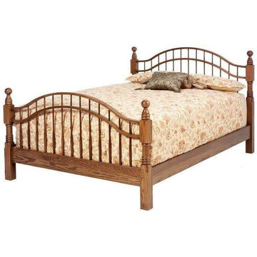 Sierra Classic Amish Double Bow Bed - Charleston Amish Furniture