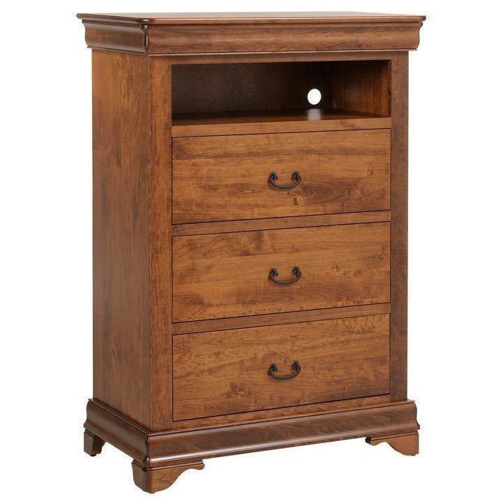 Versailles Amish Chest with Open Shelf - Charleston Amish Furniture