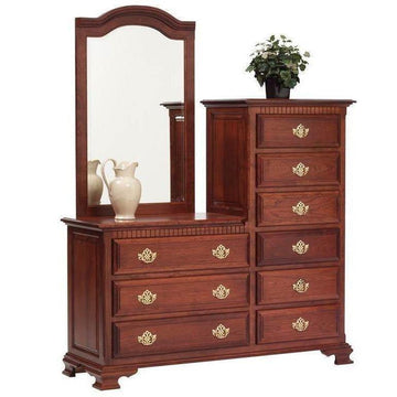 Victoria's Amish Chesser with Mirror - Charleston Amish Furniture