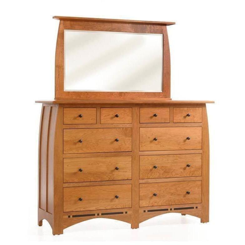 Vineyard Amish High Dresser with Mirror - Charleston Amish Furniture
