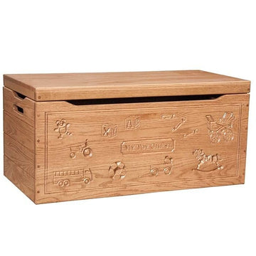 Carved Amish Toy Chest - Charleston Amish Furniture