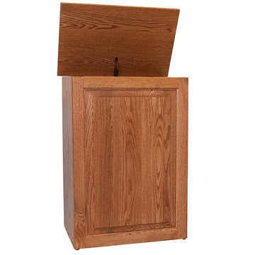 Perforated Back Amish Solid Wood Hamper - Charleston Amish Furniture
