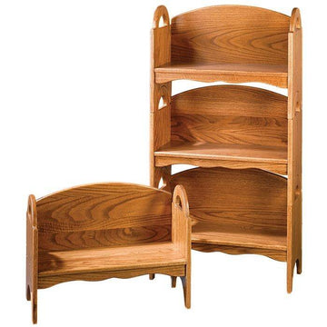 Stacking Bench Amish Bookcase - Charleston Amish Furniture