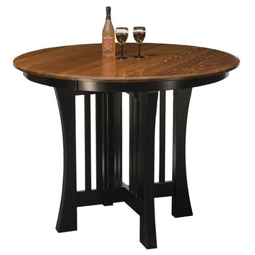 Amish Arts and Crafts Pub Table - Charleston Amish Furniture