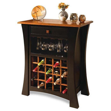 Amish Arts and Crafts Wine Cabinet - Charleston Amish Furniture