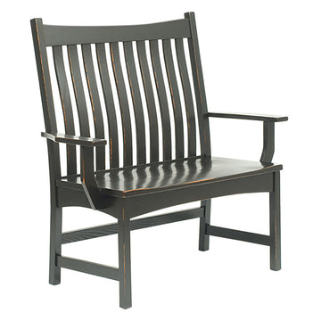 Bellingham Mission Amish Bench - Charleston Amish Furniture