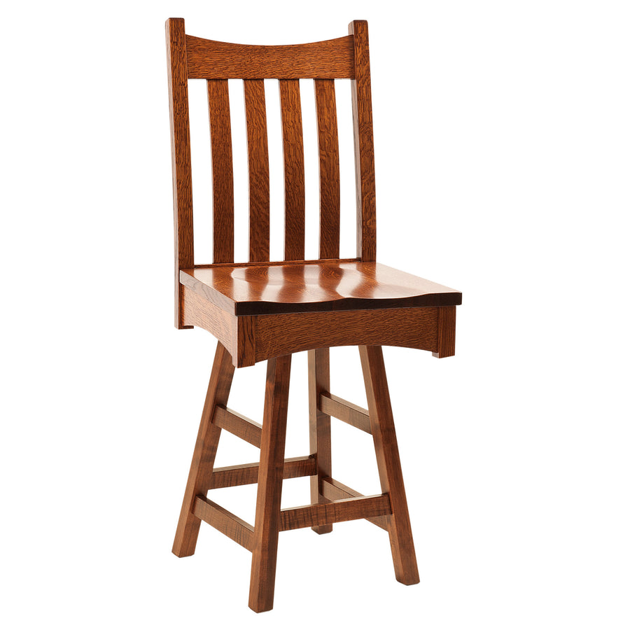 Bellingham Mission Swivel Amish Barstool - Charleston Amish Furniture