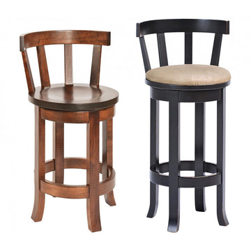 Belmont Amish Barstool with Meribeth Top - Charleston Amish Furniture