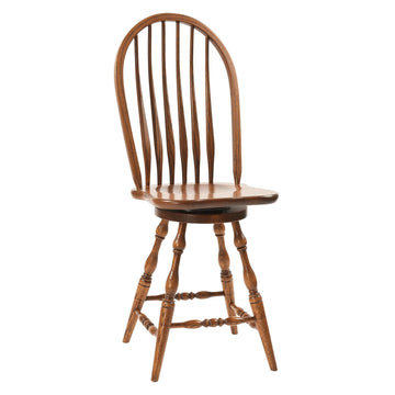 Bent Feather Amish Barstool with Swivel - Charleston Amish Furniture