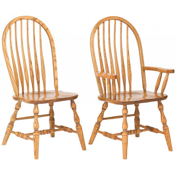 Bent Feather Bow Back Amish Dining Chair - Charleston Amish Furniture