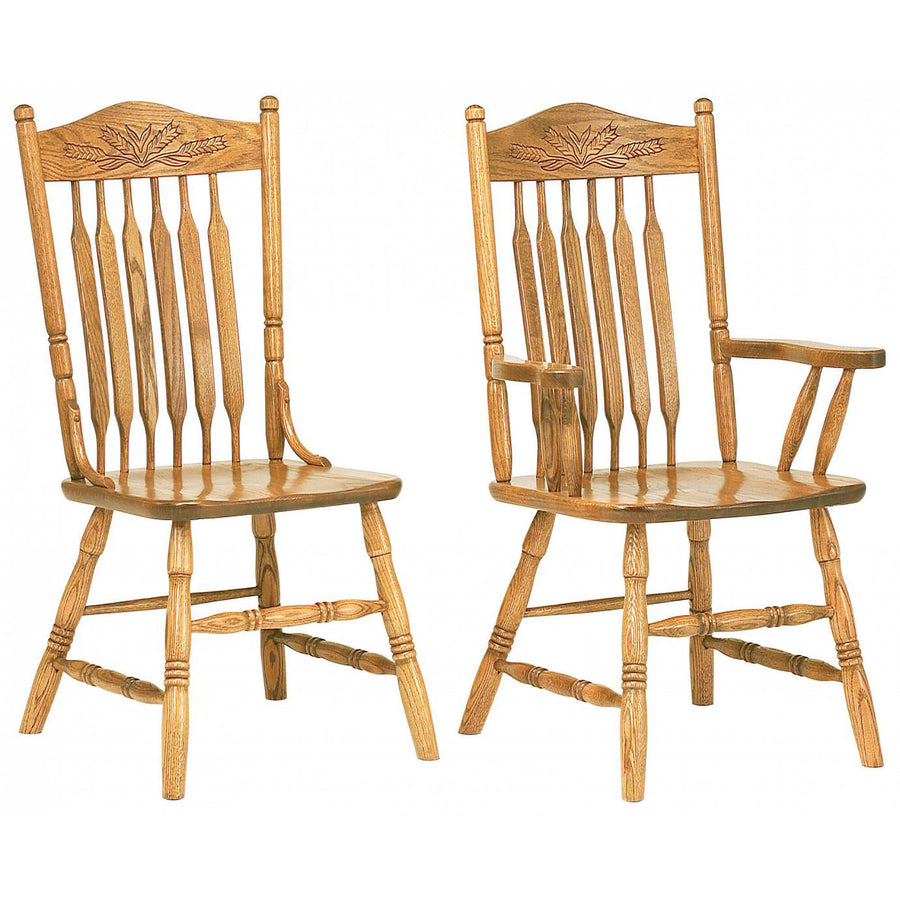 Bent Paddle Post Amish Dining Chair - Charleston Amish Furniture