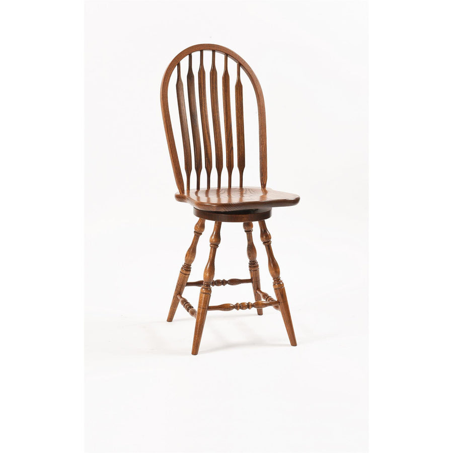 Bent Paddle Swivel Amish Barstool - Charleston Amish Furniture