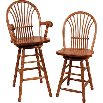 Bow Sheaf Amish Barstool - Charleston Amish Furniture