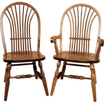 Bow Sheaf Amish Solid Wood Dining Chair - Charleston Amish Furniture