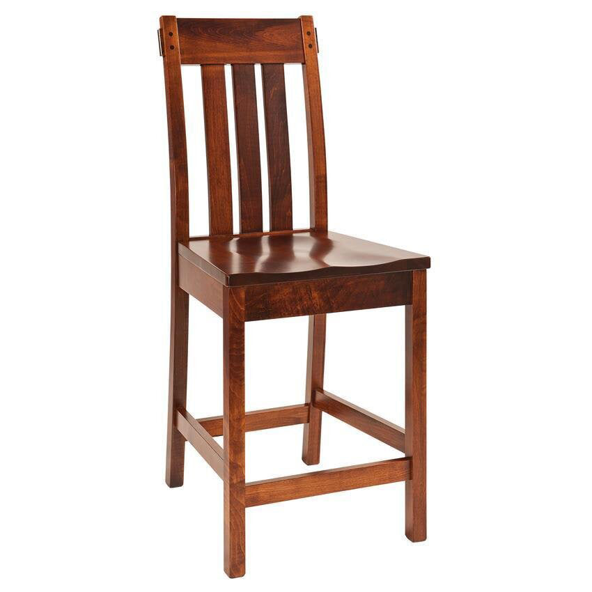 Chesapeake Stationary Amish Barstool - Charleston Amish Furniture