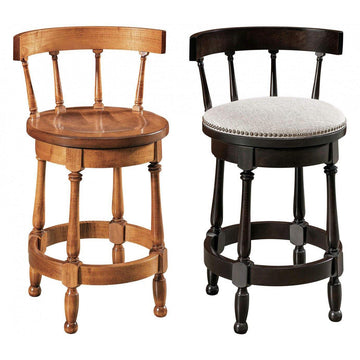 Cosgrove Amish Barstool with Easton Top - Charleston Amish Furniture