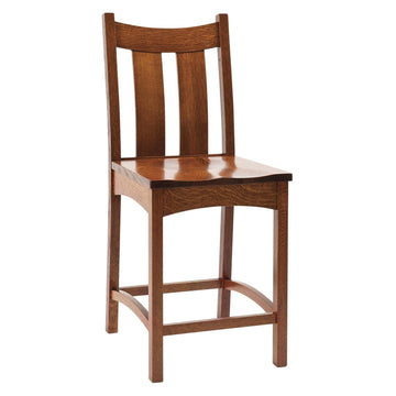 Country Shaker Amish Stationary Barstool - Charleston Amish Furniture