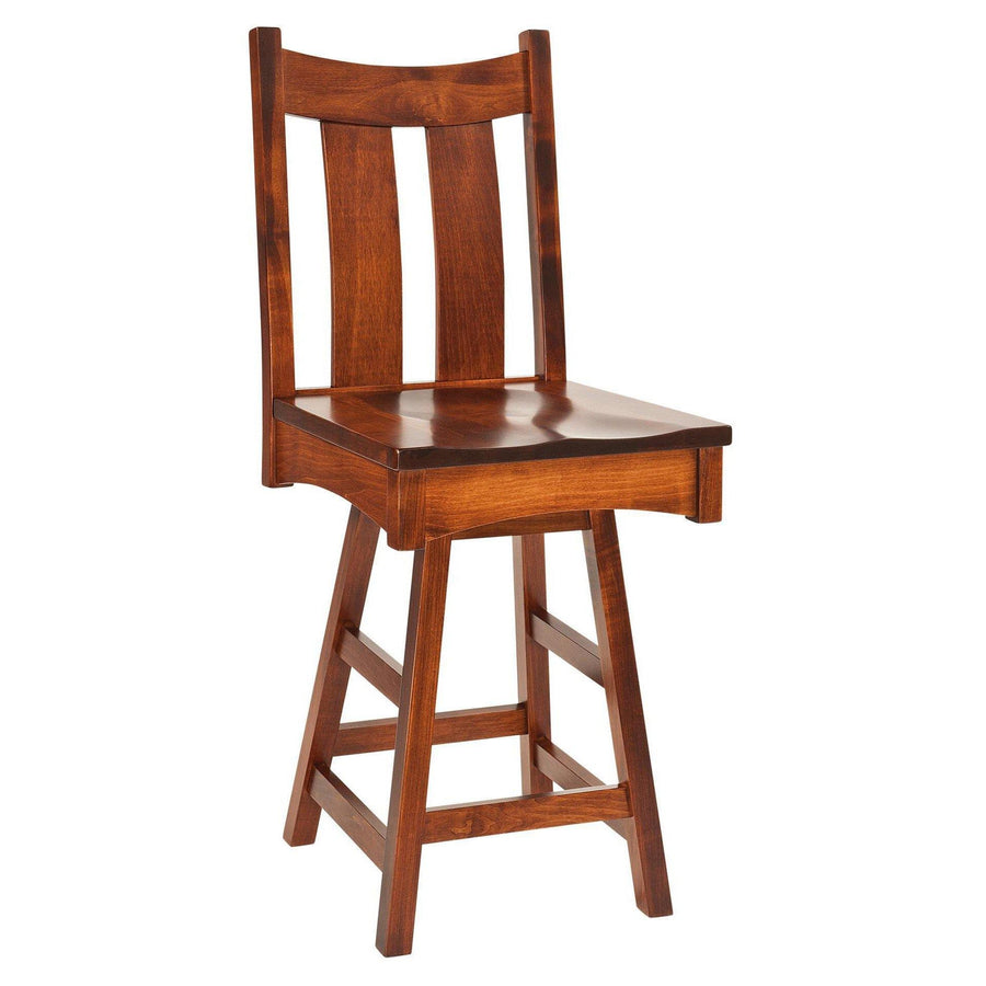 Country Shaker Swivel Amish Barstool - Charleston Amish Furniture