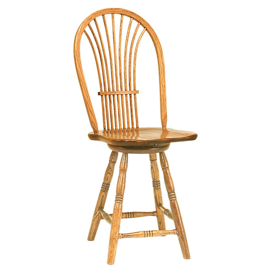 Country Sheaf Amish Barstool with Swivel - Charleston Amish Furniture