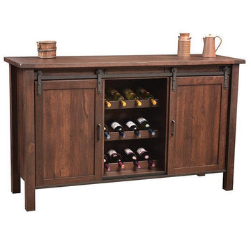 Farmhouse Amish Wine Buffet - Charleston Amish Furniture