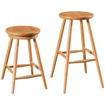 Haskin Stationary Amish Barstool - Charleston Amish Furniture