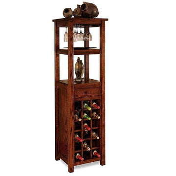 Madison Amish Wine Tower - Charleston Amish Furniture