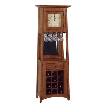 McCoy Amish Wine Rack Floor Clock - Charleston Amish Furniture