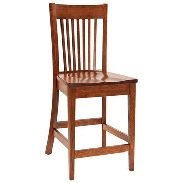 Mill Valley Mission Amish Barstool - Charleston Amish Furniture