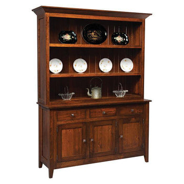 Settlers Ridge Amish 3-Door Hutch - Charleston Amish Furniture