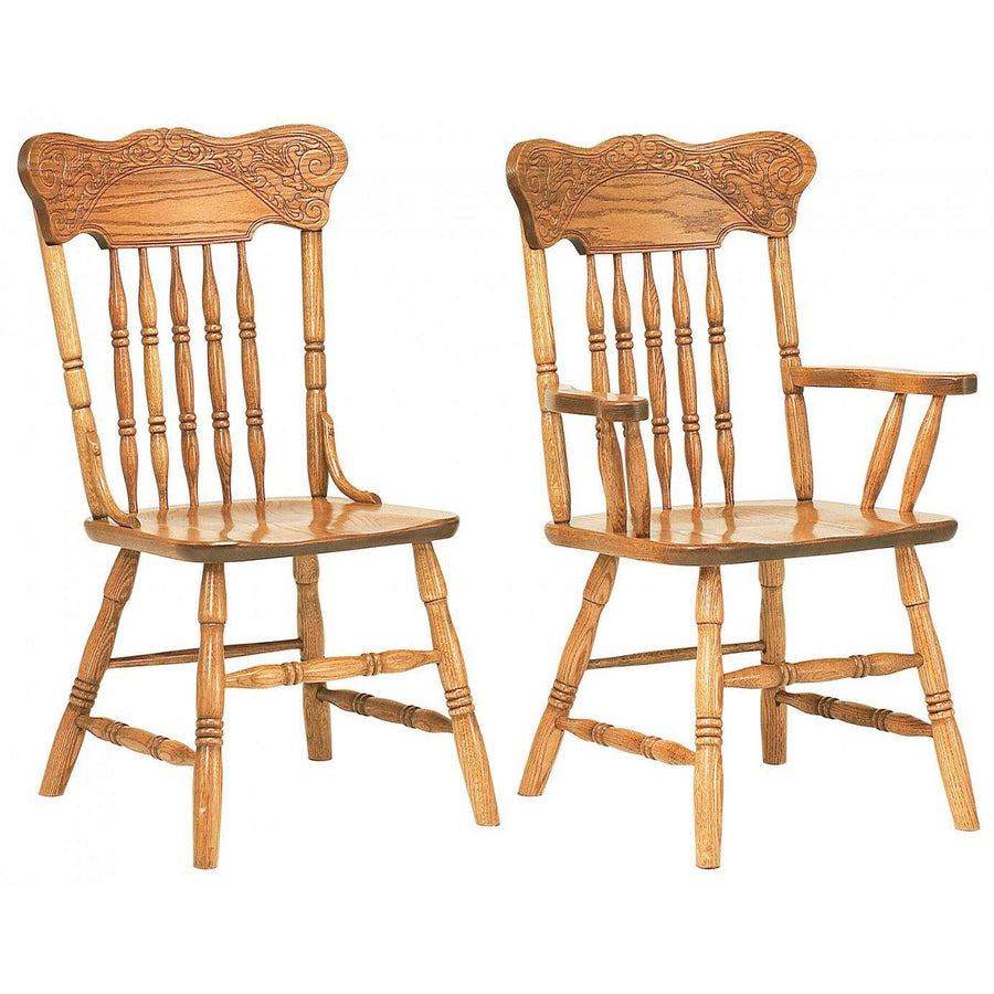 Spring Meadow Pressback Amish Dining Chair - Charleston Amish Furniture