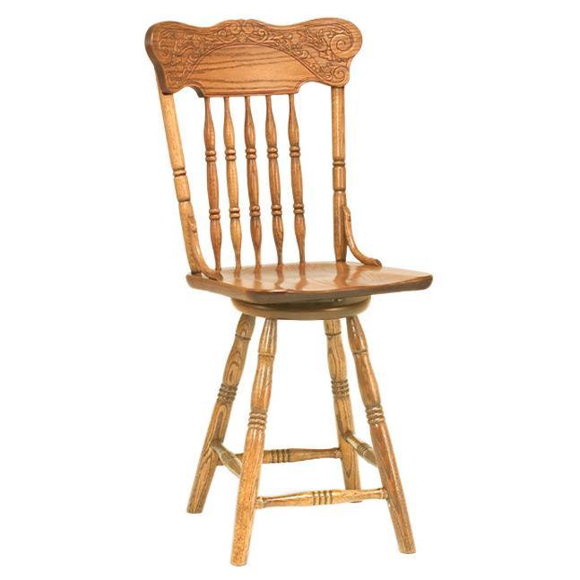 Spring Meadow Amish Barstool with Swivel - Charleston Amish Furniture