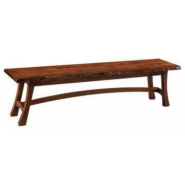 Tifton Amish Bench with Live Edge - Charleston Amish Furniture