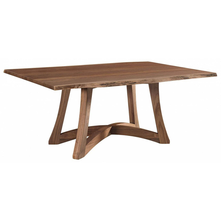 Tifton Amish Dining Table with Live Edge - Charleston Amish Furniture