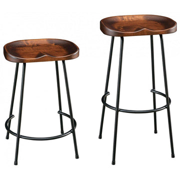 Tosky Stationary Amish Barstool - Charleston Amish Furniture