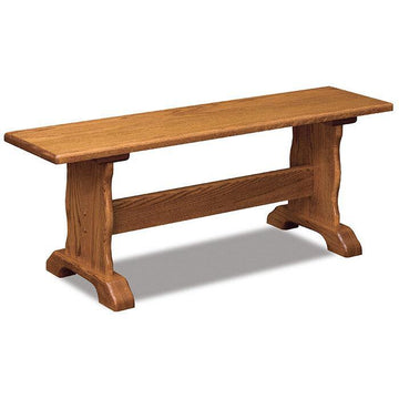 Traditional Amish Trestle Bench - Charleston Amish Furniture