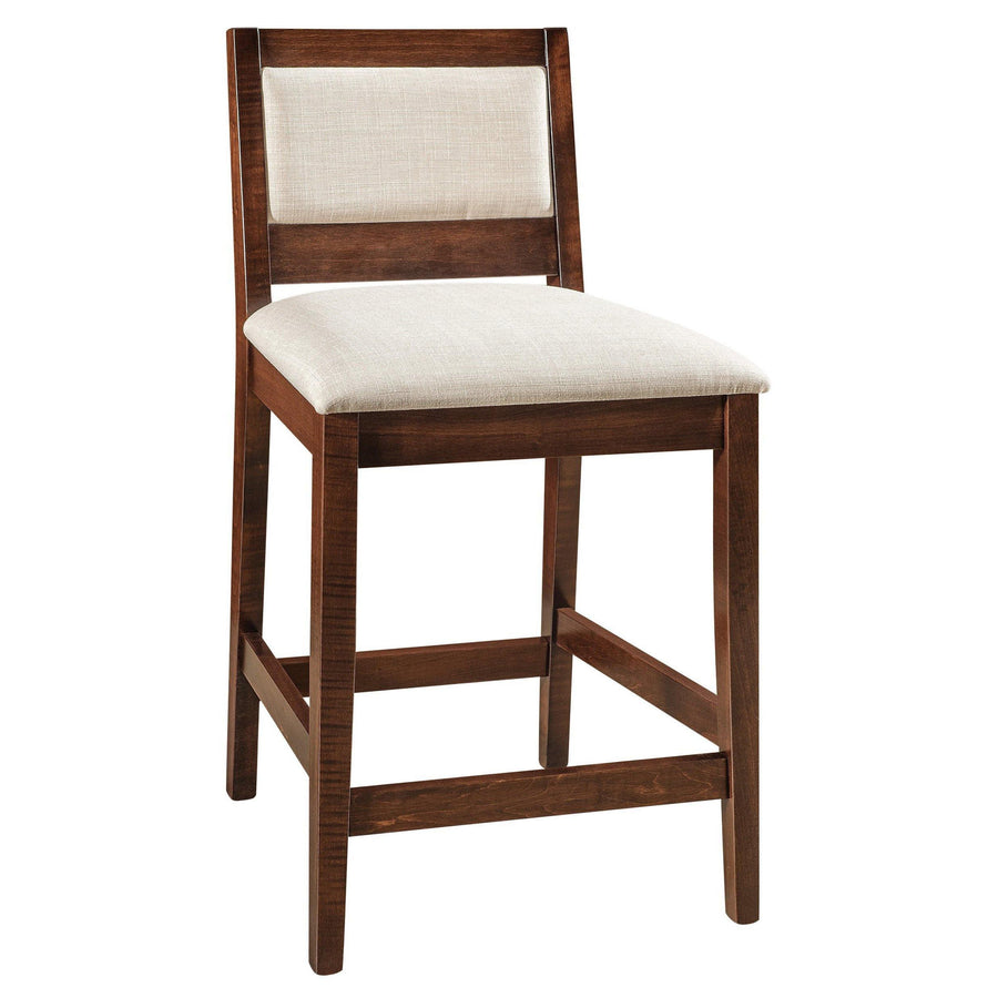 Wescott Upholstered Stationary Amish Barstool - Charleston Amish Furniture