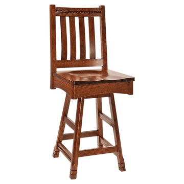 West Lake Mission Swivel Amish Barstool - Charleston Amish Furniture