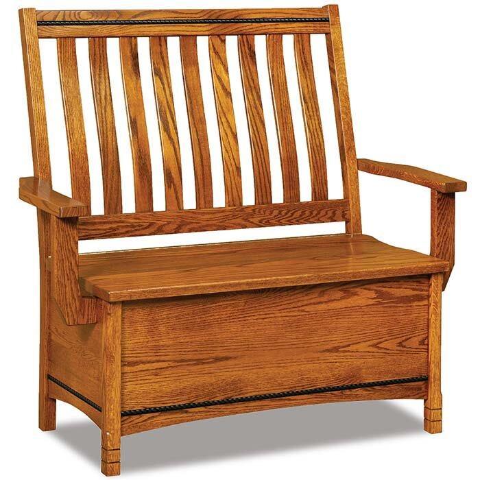 West Lake Amish Storage Bench - Charleston Amish Furniture