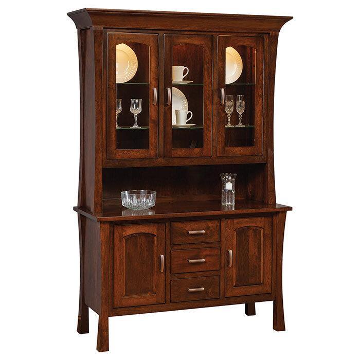 Woodbury Amish 3-Door Hutch - Charleston Amish Furniture