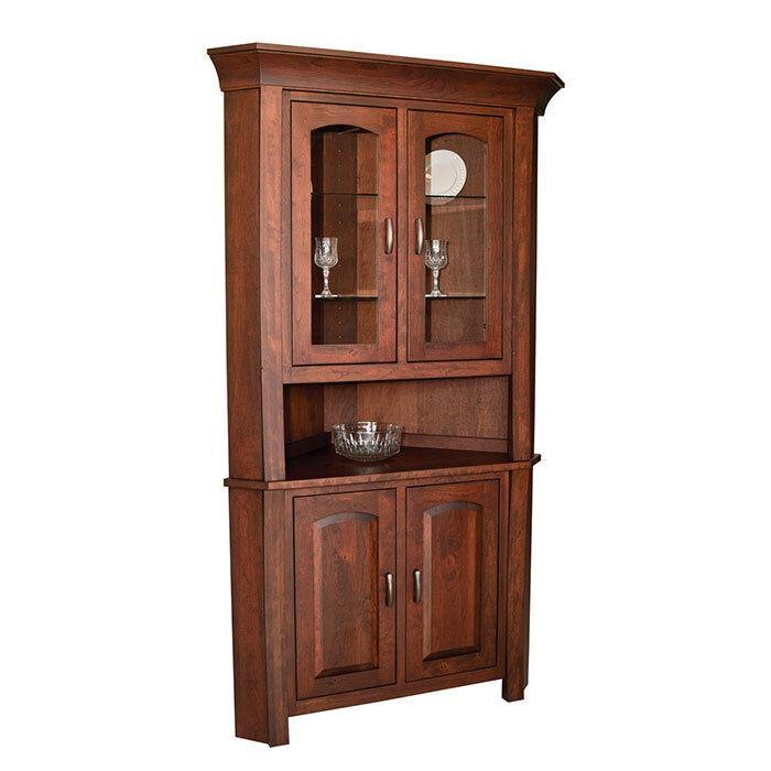 Woodbury Amish Corner Hutch - Charleston Amish Furniture