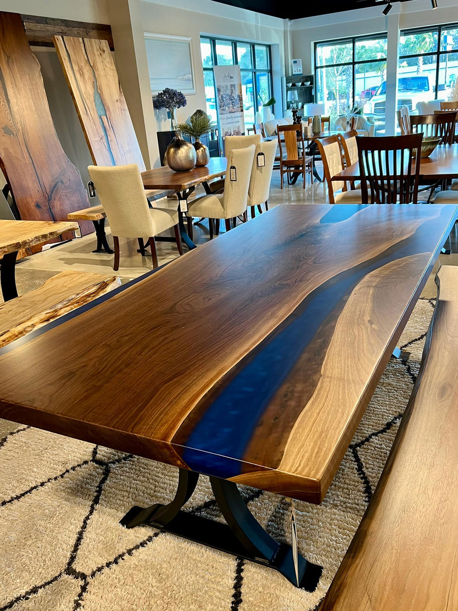 Amish Live Edge Dining Table #52982 – Charleston Amish Furniture