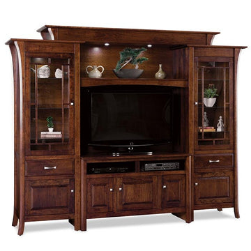 Ensenada Amish 6-Piece Entertainment Center - Charleston Amish Furniture