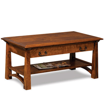 Artesa Coffee Table with Drawers - Charleston Amish Furniture